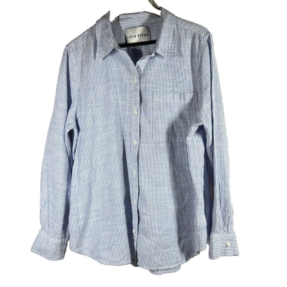 Women's Blue Button Down Shirt